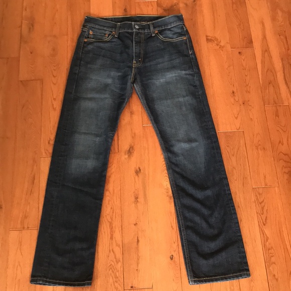 Men’s Levi 513 W30 L32 Dark Blue Wash Jeans - Picture 3 of 6